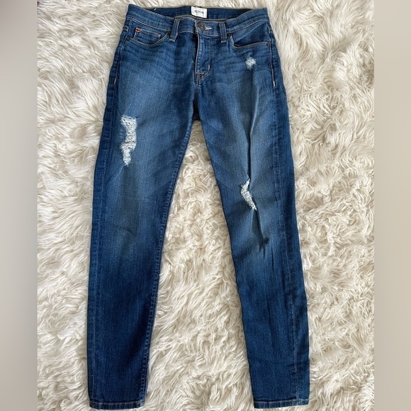 HUDSON Suny Blue Nico Midrise Ankle super Skinny Distressed Jeans size 26 - Picture 1 of 5